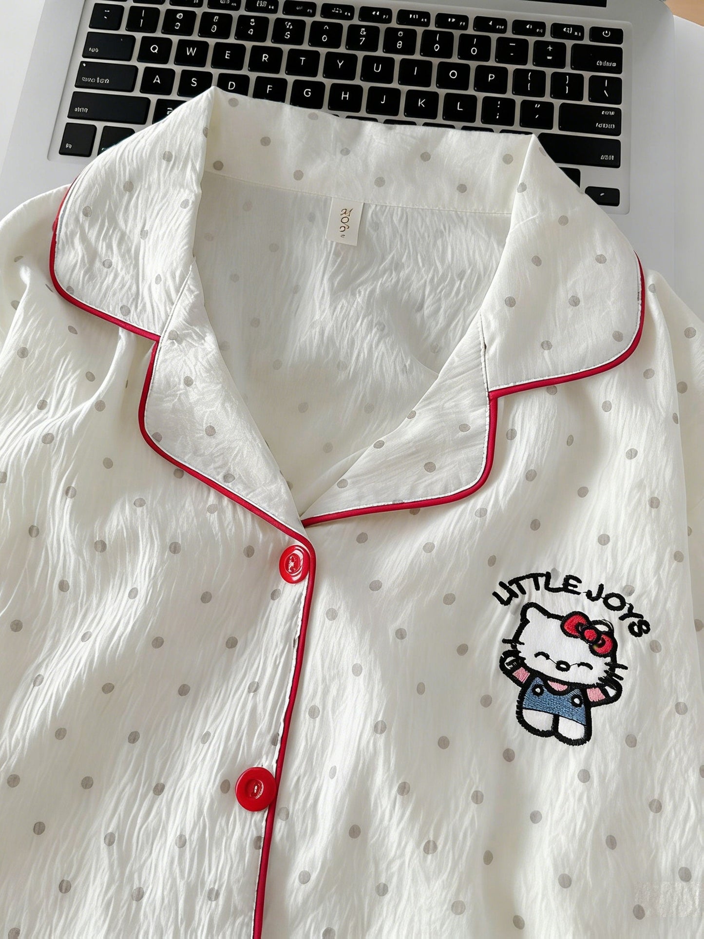 Ivory Dot 3-Piece Pajama Set