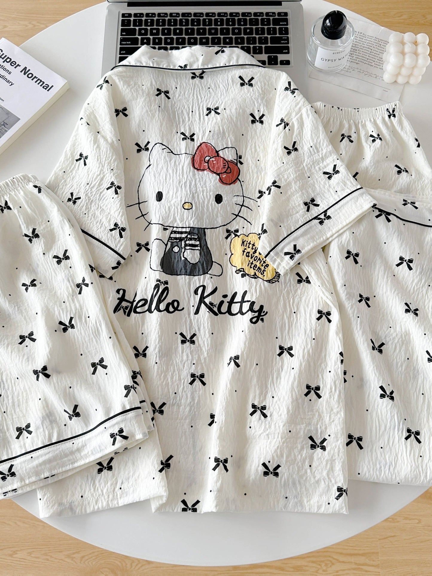 Midnight Bow 3-Piece Pajama Set