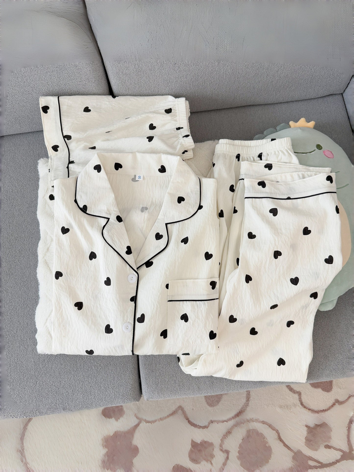 Midnight Hearts 3-Piece Pajama Set