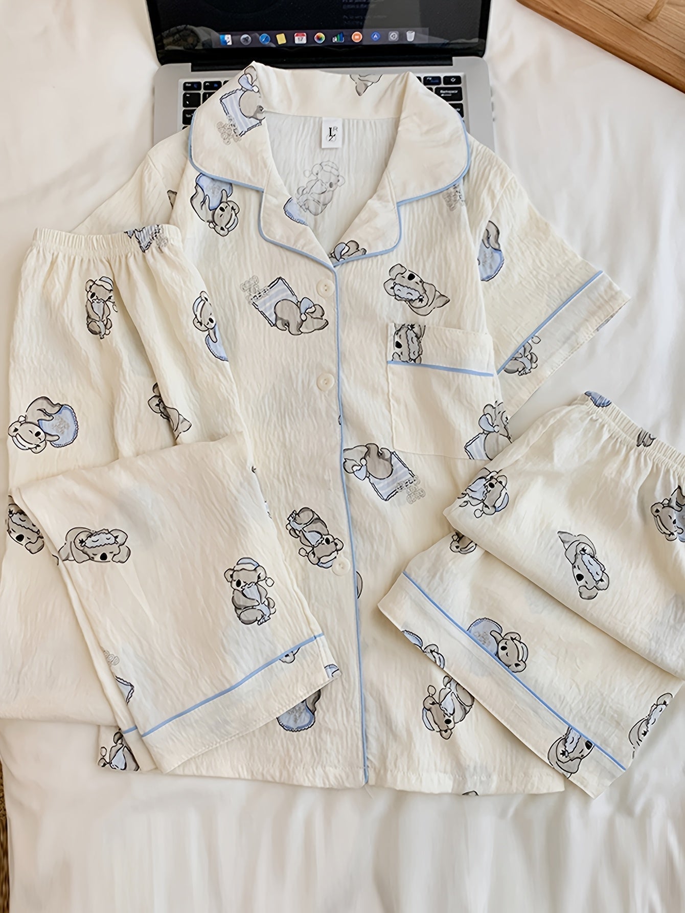 Cloud Bear 3-Piece Pajama Set