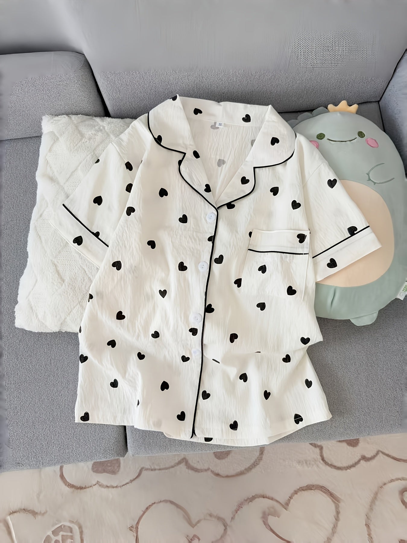 Midnight Hearts 3-Piece Pajama Set
